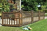 Greenhurst Pack of Four Plastic Fence Panels in Bronze