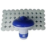 Happy Hot Tubs Floating Dispenser + 50 Ultimate Chlorine Tablets 20g Hot Tub Swimming Pool Spa