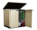 Keter Store It Out Max Plastic Outdoor Garden Storage Shed - Beige and Brown