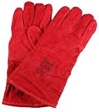 Langley WOODBURNER GLOVES HIGH TEMPERATURE STOVE LONG LINED WELDERS GAUNTLETS LOG FIRE