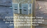 Postfix Slotted Concrete Fence Post Brackets to Fit 4" x 4" Posts 4 SETS - Fix Anything to Concrete Posts ...