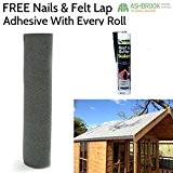 Premium 10m Shed Felt - Green (Including FREE Adhesive and Nails)
