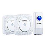 Wireless Door bell, Topop Door Bell with 1000-feet Range, 53 Chimes Tones and Included Batteries for Push Button, Waterproof Door ...